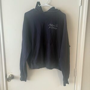 Alpha Chi Omega Navy Hoodie with Front Pocket